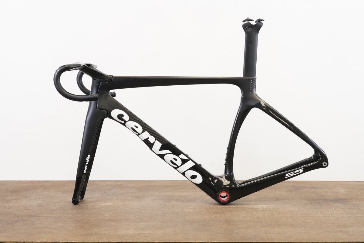 2019 54cm Cervelo S5 Carbon Aero Disc Brake Road Frameset + Cockpit