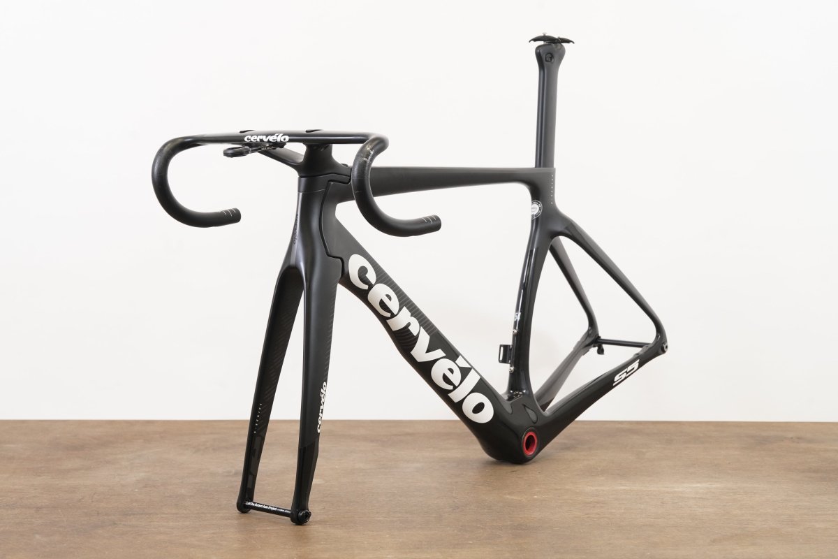 2019 54cm Cervelo S5 Carbon Aero Disc Brake Road Frameset + Cockpit