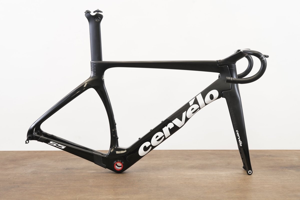 2019 54cm Cervelo S5 Carbon Aero Disc Brake Road Frameset + Cockpit