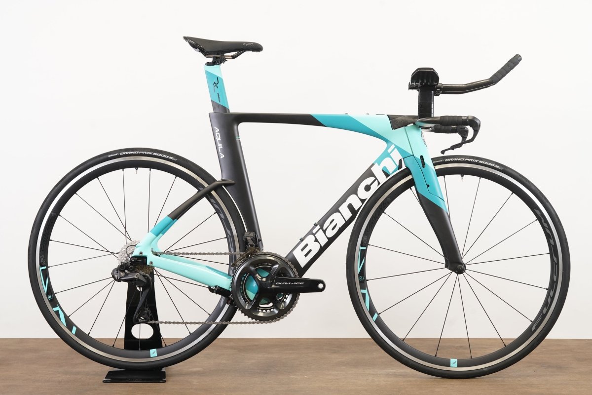 2024 M Bianchi Aquila Dura-Ace Ultegra Di2 12 Speed Carbon TT Triathlon Rim Bike