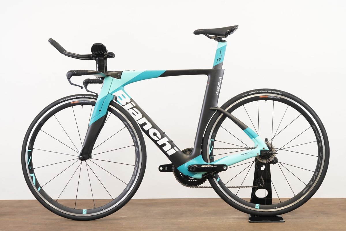 2024 M Bianchi Aquila Dura-Ace Ultegra Di2 12 Speed Carbon TT Triathlon Rim Bike