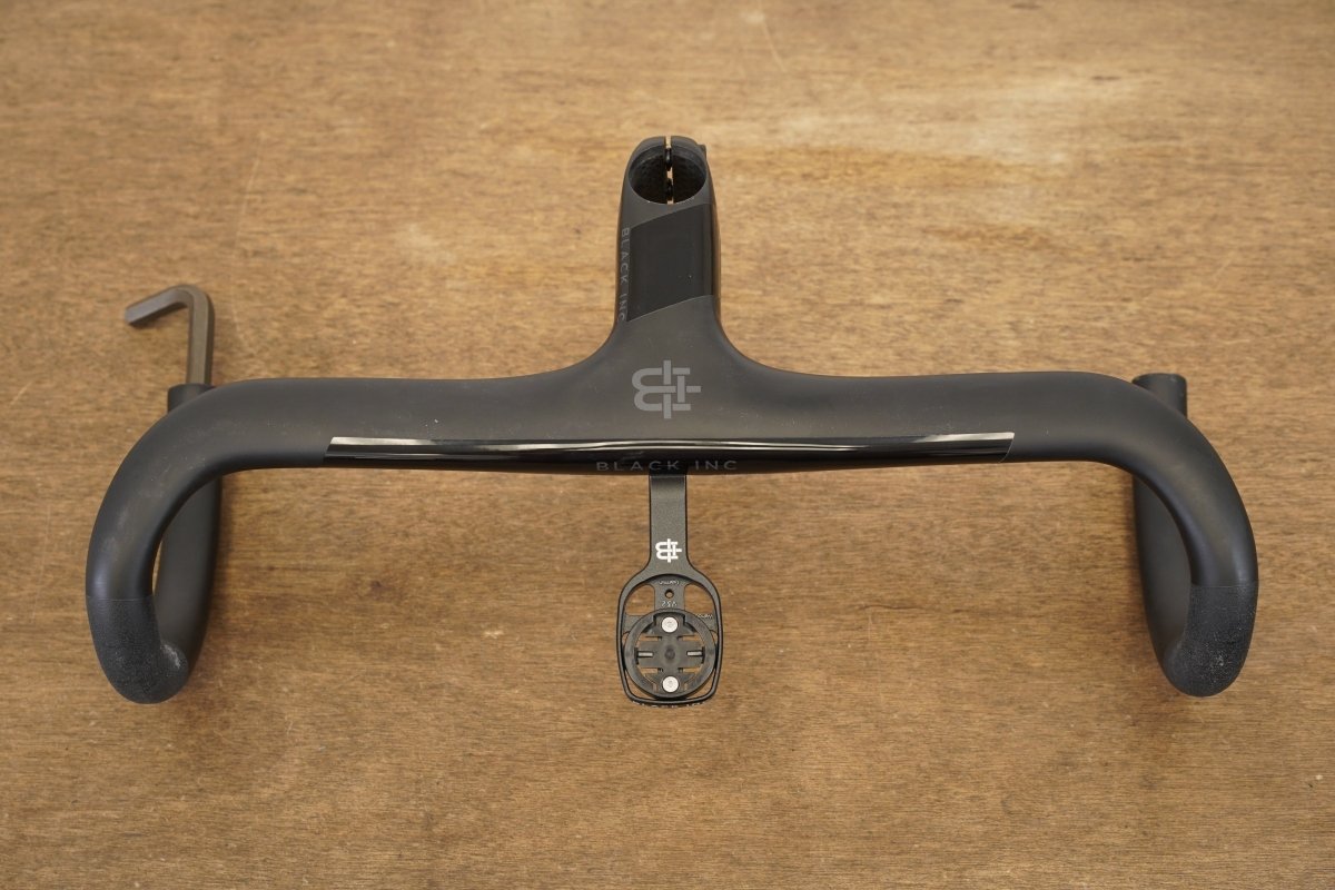 40cm 100mm -6 Degree Black Inc. Carbon Barstem Handlebar + Mount 1 1/8"