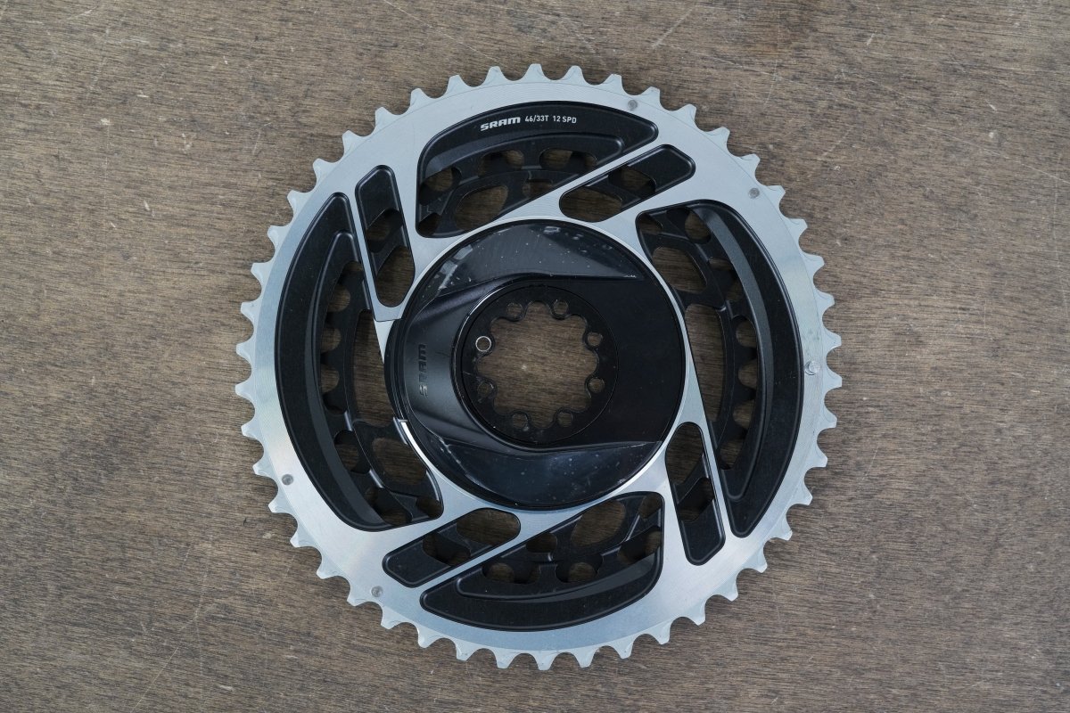 46/33T SRAM Red AXS D1 12 Speed Quarq Power Meter Chainrings + Spider 220g