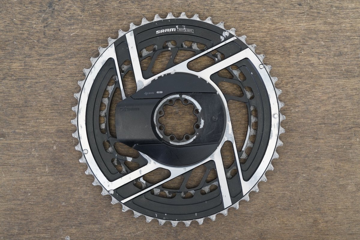 50/37T SRAM Red AXS E1 12 Speed Quarq Power Meter Chainrings + Spider 279g