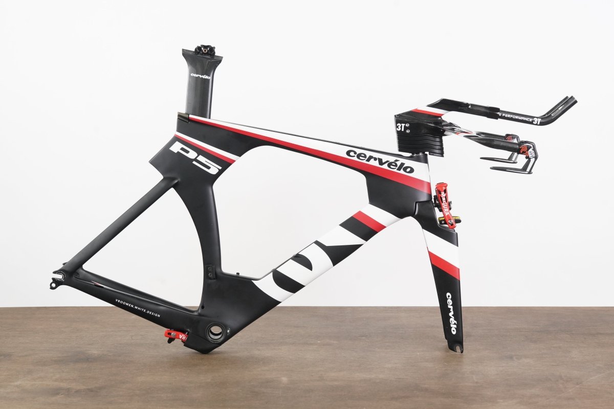 54cm Cervelo P5 TT Triathlon Carbon Rim Brake Frameset + Magura + Handlebar