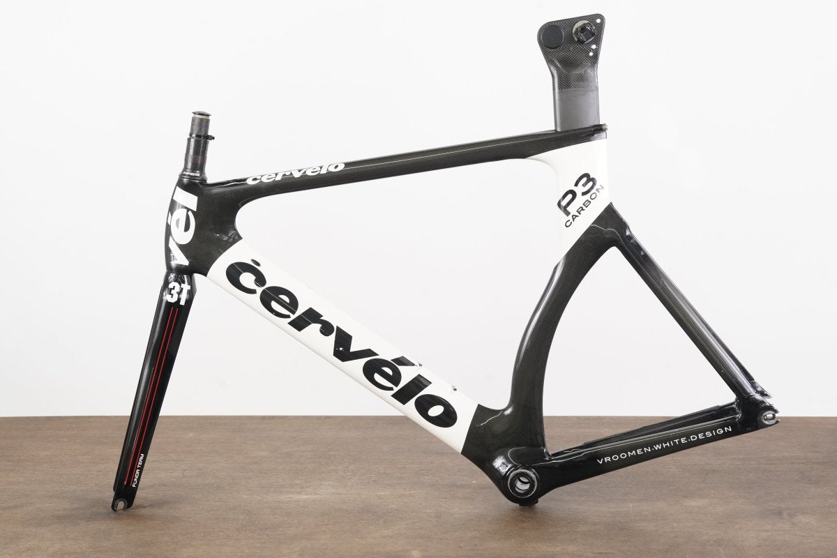 56cm Cervelo P3 Carbon Aero Rim Brake TT Triathlon Frameset