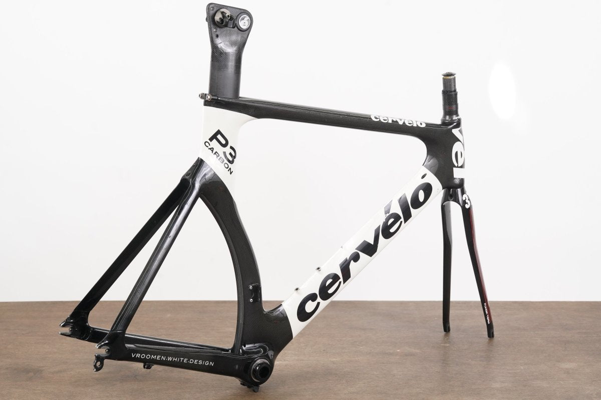 56cm Cervelo P3 Carbon Aero Rim Brake TT Triathlon Frameset