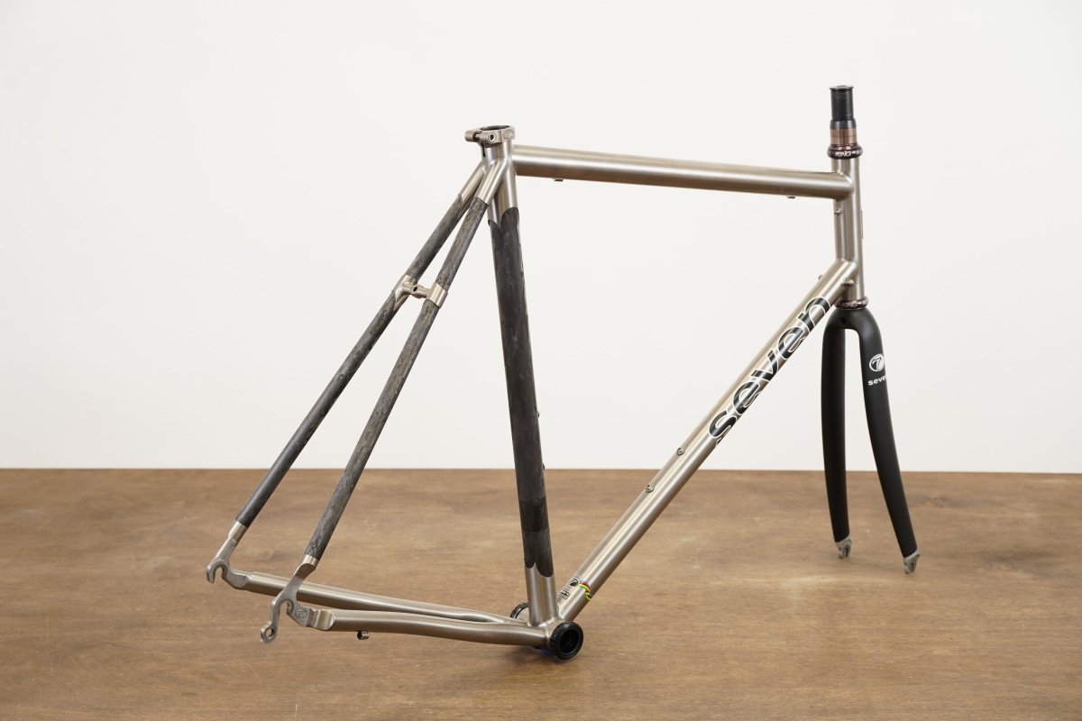 58cm Seven Odonata Titanium Carbon Rim Brake Road Frameset