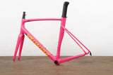 61cm Specialized Allez Sprint V1 Acid Pink Alloy Rim Brake Road Frameset