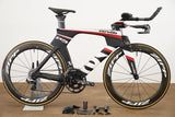 650C 45cm Cervelo P5 Dura-Ace 9070 Di2 Zipp 404 Carbon Triathlon Rim Brake Bike