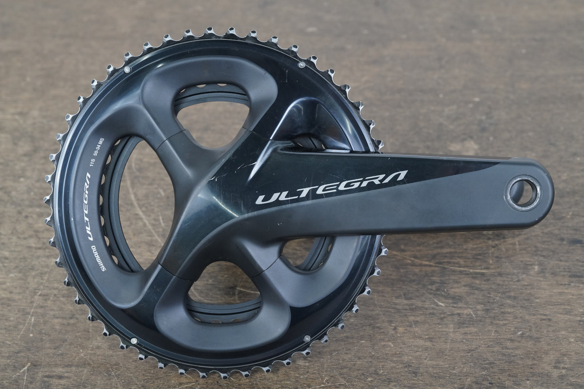 172.5mm 50/34T Shimano Ultegra FC-R8000 Road Crankset 8000 687g