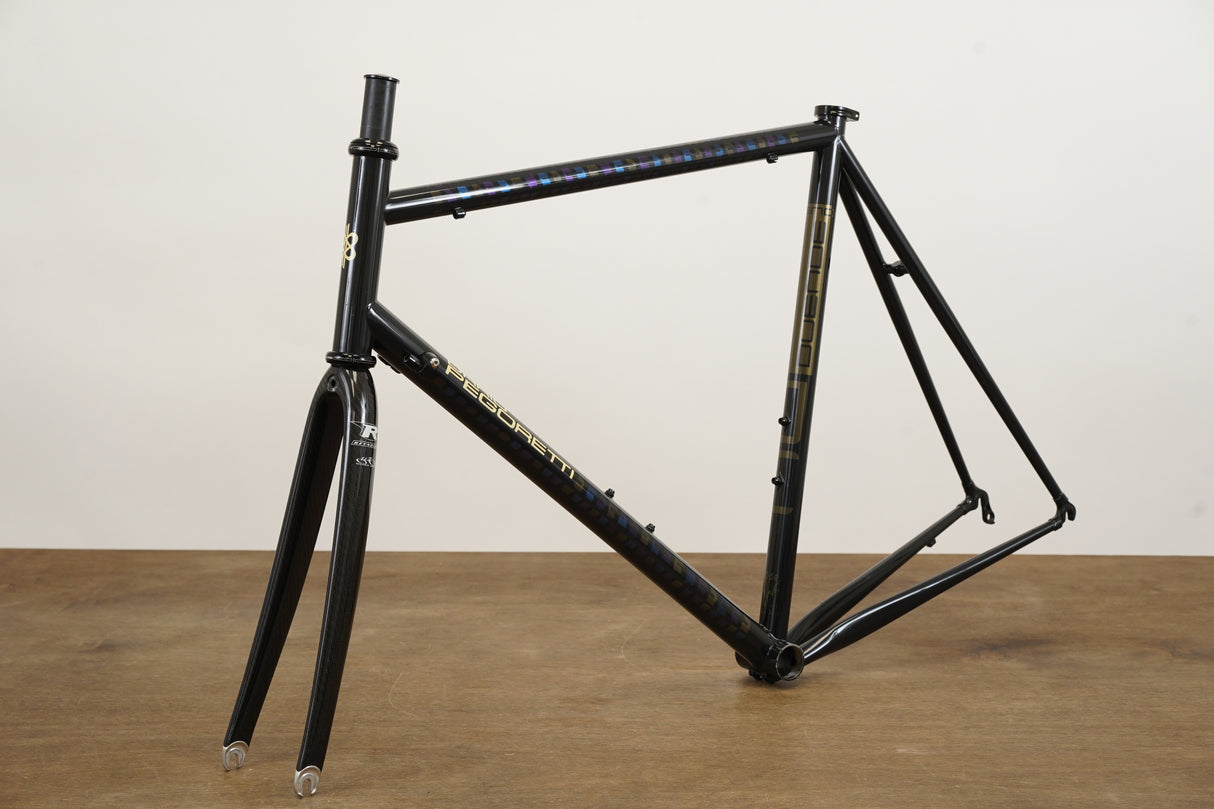 2008 57cm Dario Pegoretti Duende Ethnico Columbus Steel Rim Brake Frameset