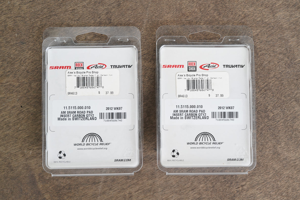 NEW (2 Pairs) SRAM SwissStop Carbon Rim Brake Pads Shimano/SRAM