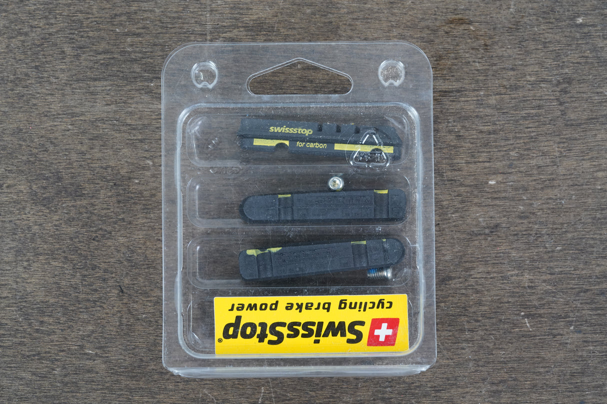 NEW (2 Pairs) SwissStop FlashEVO Black Prince Carbon Rim Brake Pads Shimano/SRAM