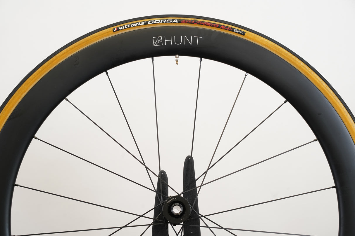 Hunt 50 Carbon Tubeless Clincher Disc Brake Wheelset SRAM XDR 12 Speed