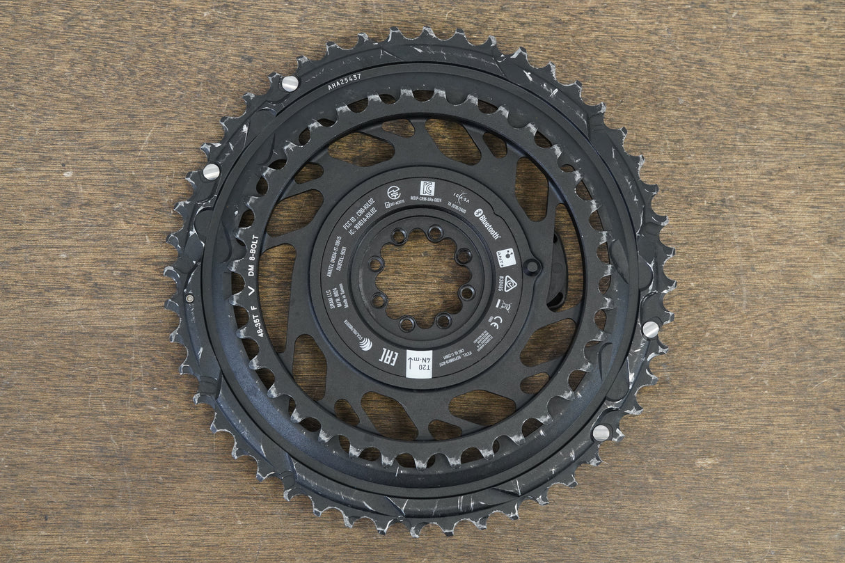 48/35T SRAM Force AXS D2 12 Speed Quarq Power Meter Chainrings + Spider 268g