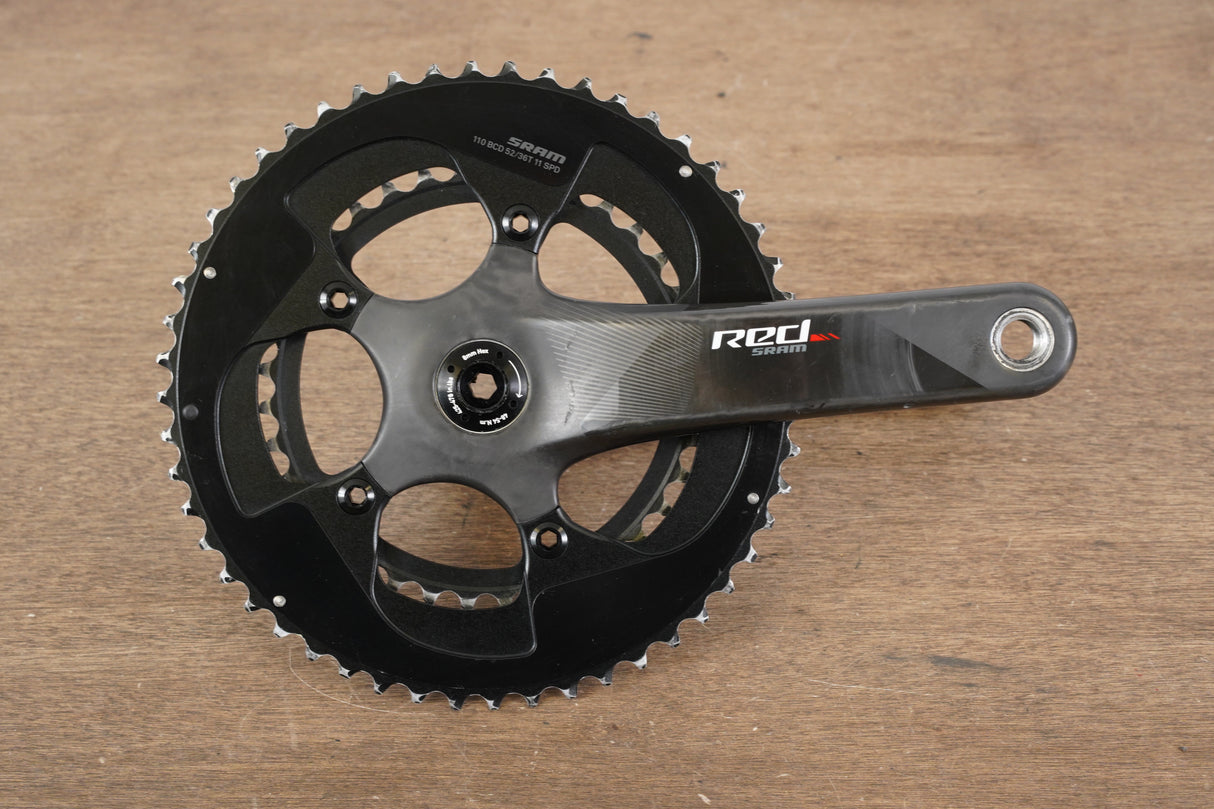 172.5mm 52/36T BB30 SRAM Red 22 11 Speed Carbon Road Crankset