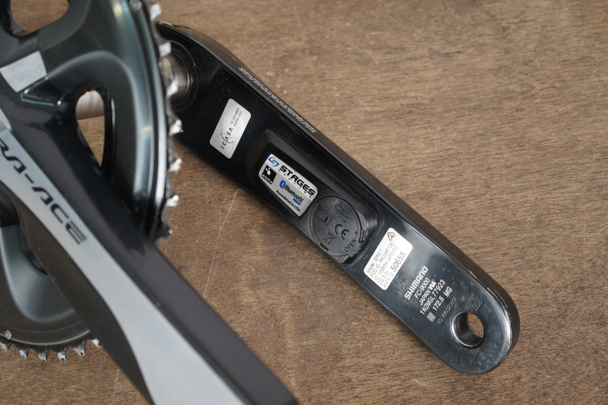 172.5mm 50/34T Shimano Dura-Ace FC-9000 11 Speed Stages Power Meter Crankset