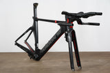 XS Argon 18 E-118 Carbon Rim Brake TT Triathlon Frameset + Cockpit