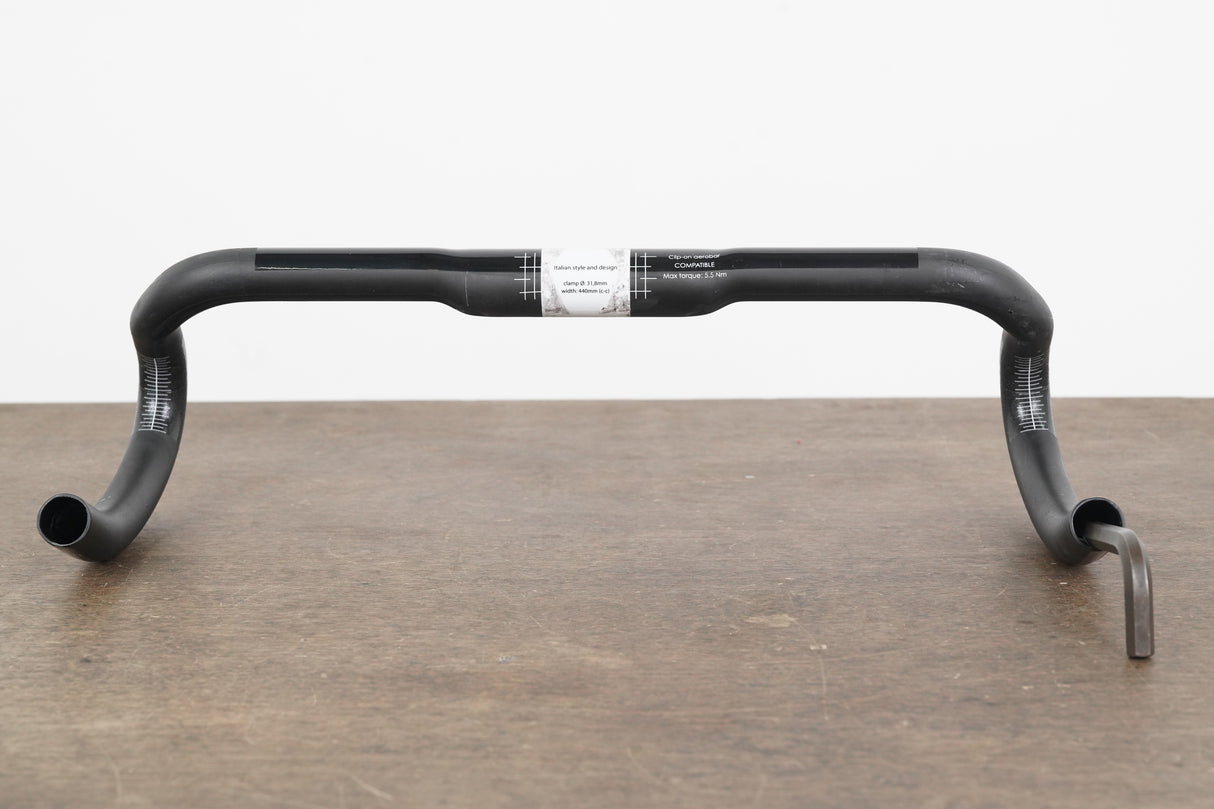 44cm 3T Ergonova Team Stealth Carbon Compact Road Handlebar 31.8mm