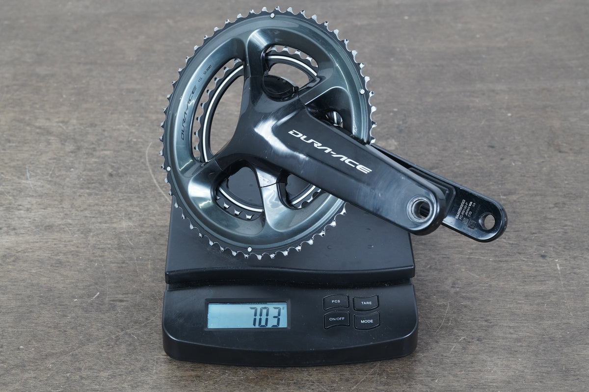 170mm 52/36T Dura-Ace FC-R9100-P Dual Power Meter Crankset + Charger 9100 703g