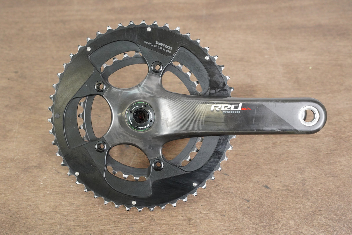 172.5mm 50/34T BB30 SRAM Red 22 Carbon Crankset