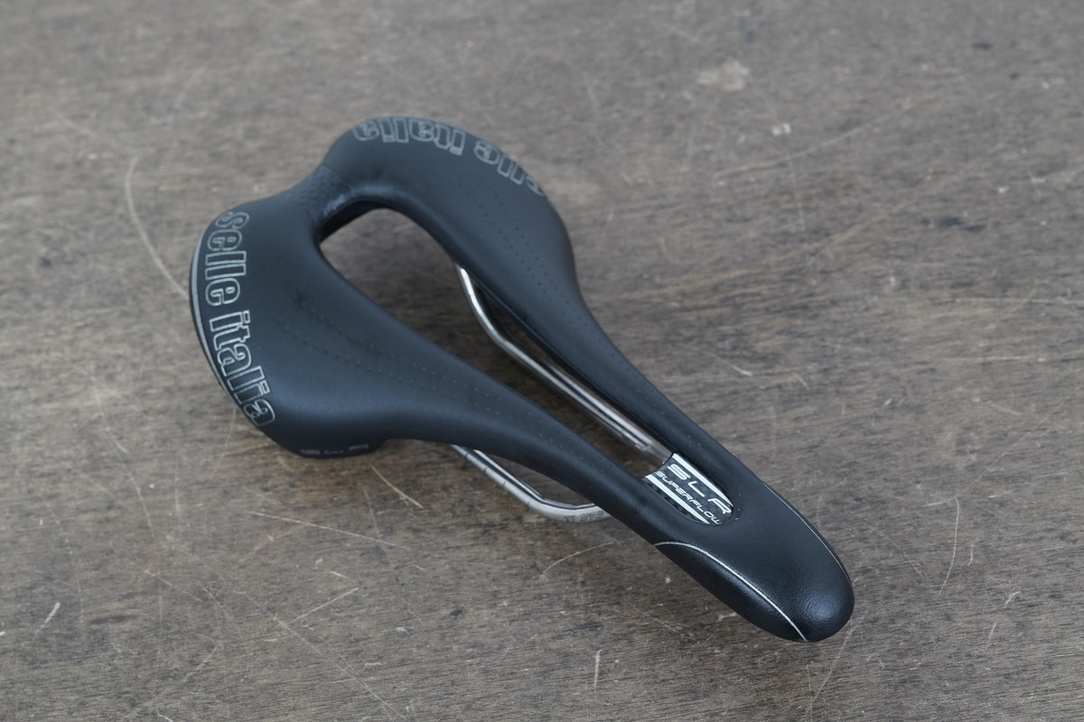 142mm Selle Italia SLR Superflow Titanium Rail Road Saddle 184g