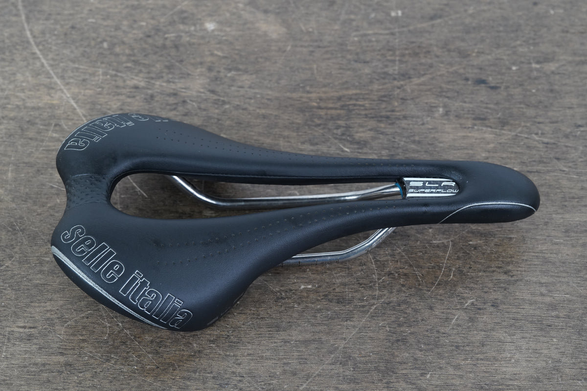 142mm Selle Italia SLR Superflow Titanium Rail Road Saddle 184g