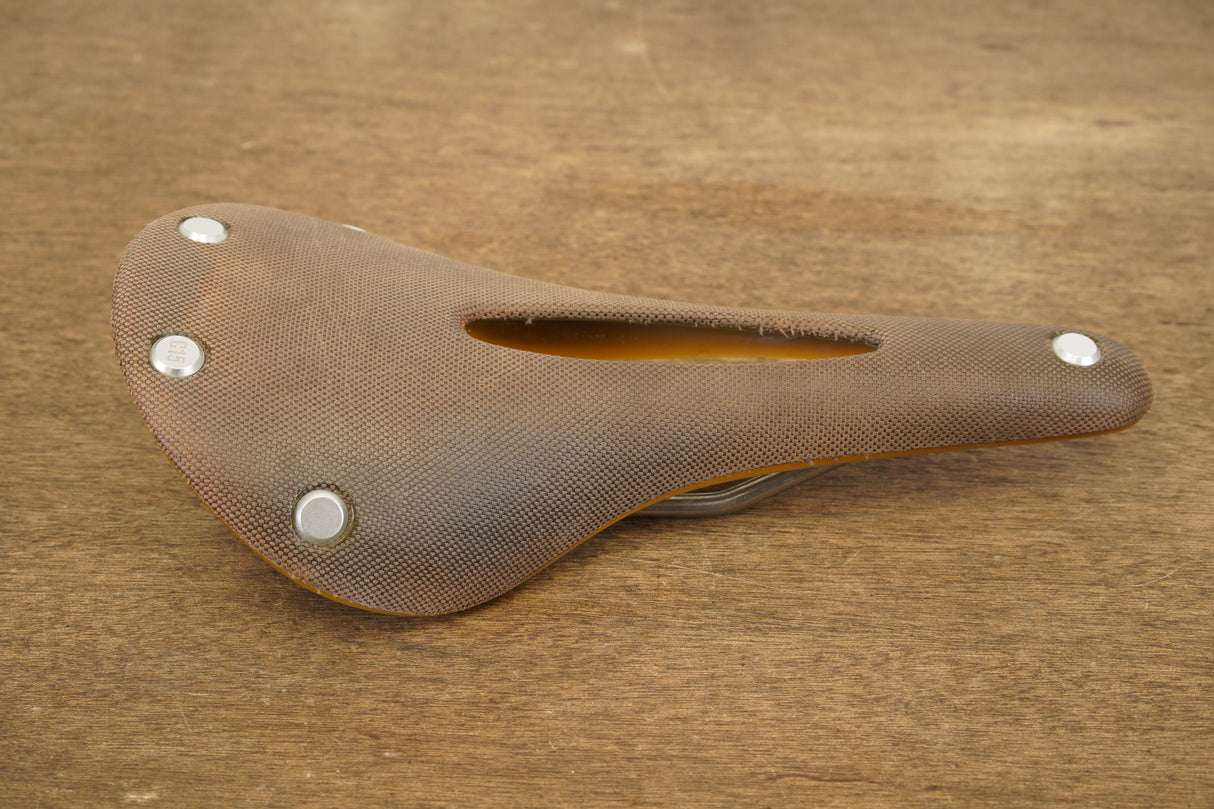 155mm Brooks C15 Cambium Carved Steel Rail Road Saddle 410g