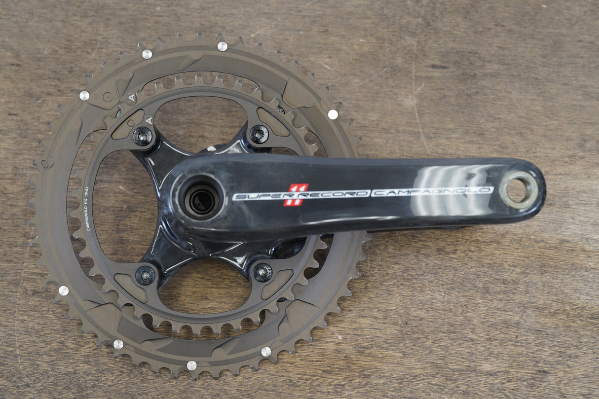 170mm 53/39T Campagnolo Super Record 11 Speed Carbon Crankset 618g