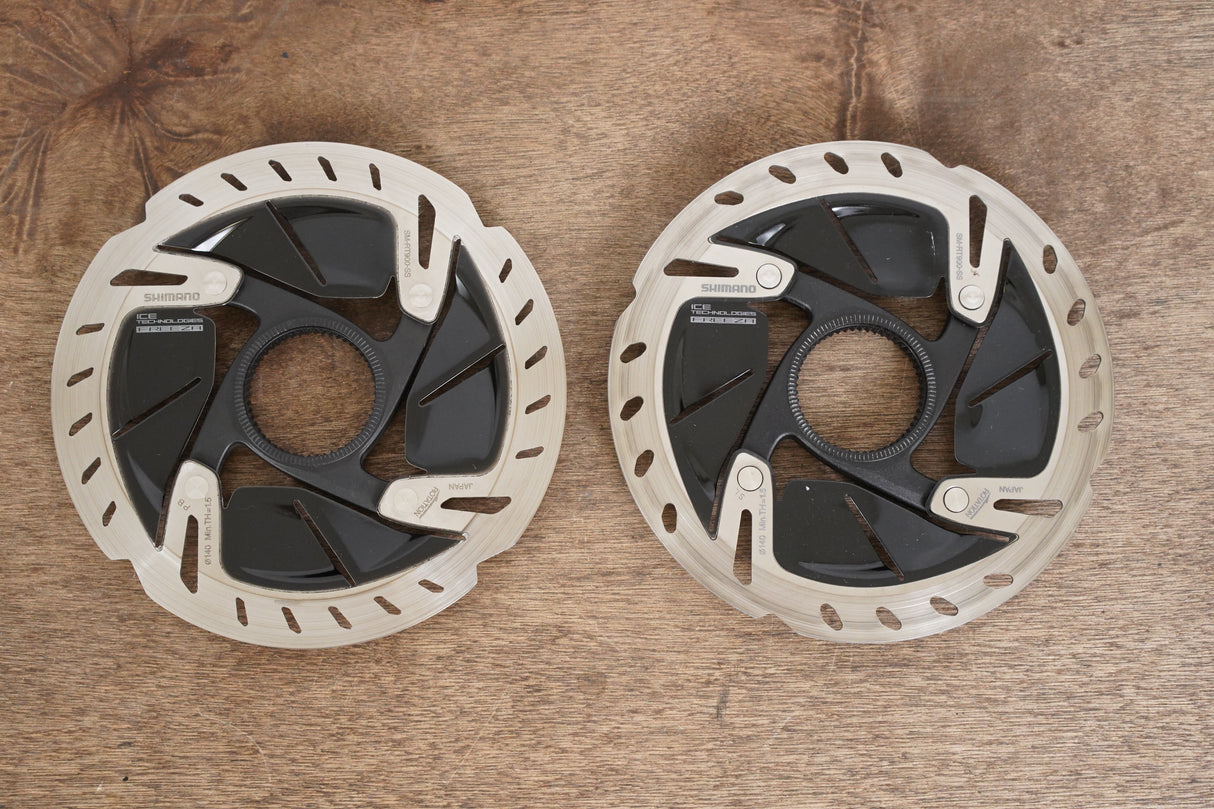 (2) 140mm Shimano Dura-Ace SM-RT900-SS Center Lock Disc Brake Rotors