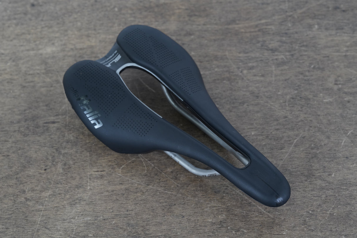 130mm Selle Italia SLR Superflow Boost Titanium Rail Road Saddle 162g