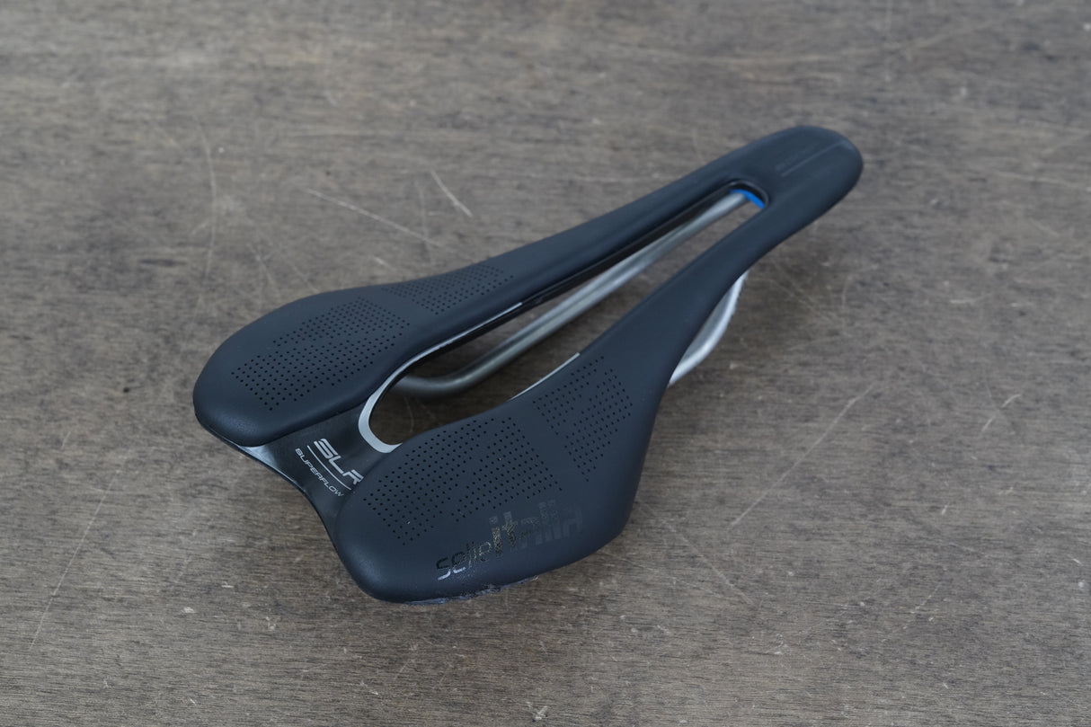 130mm Selle Italia SLR Superflow Boost Titanium Rail Road Saddle 162g