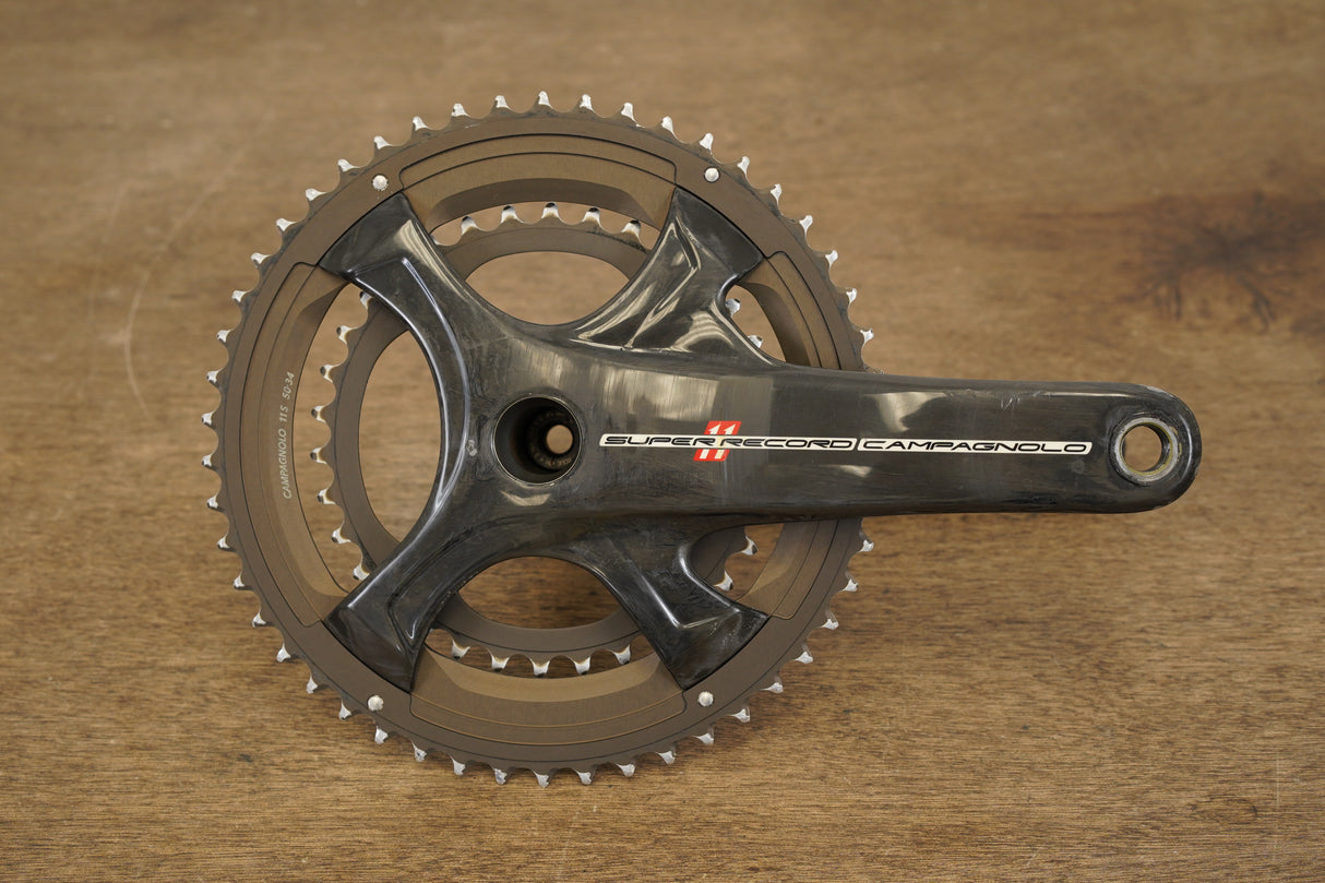 172.5mm 50/34T Campagnolo Super Record 11 Speed Carbon Crankset