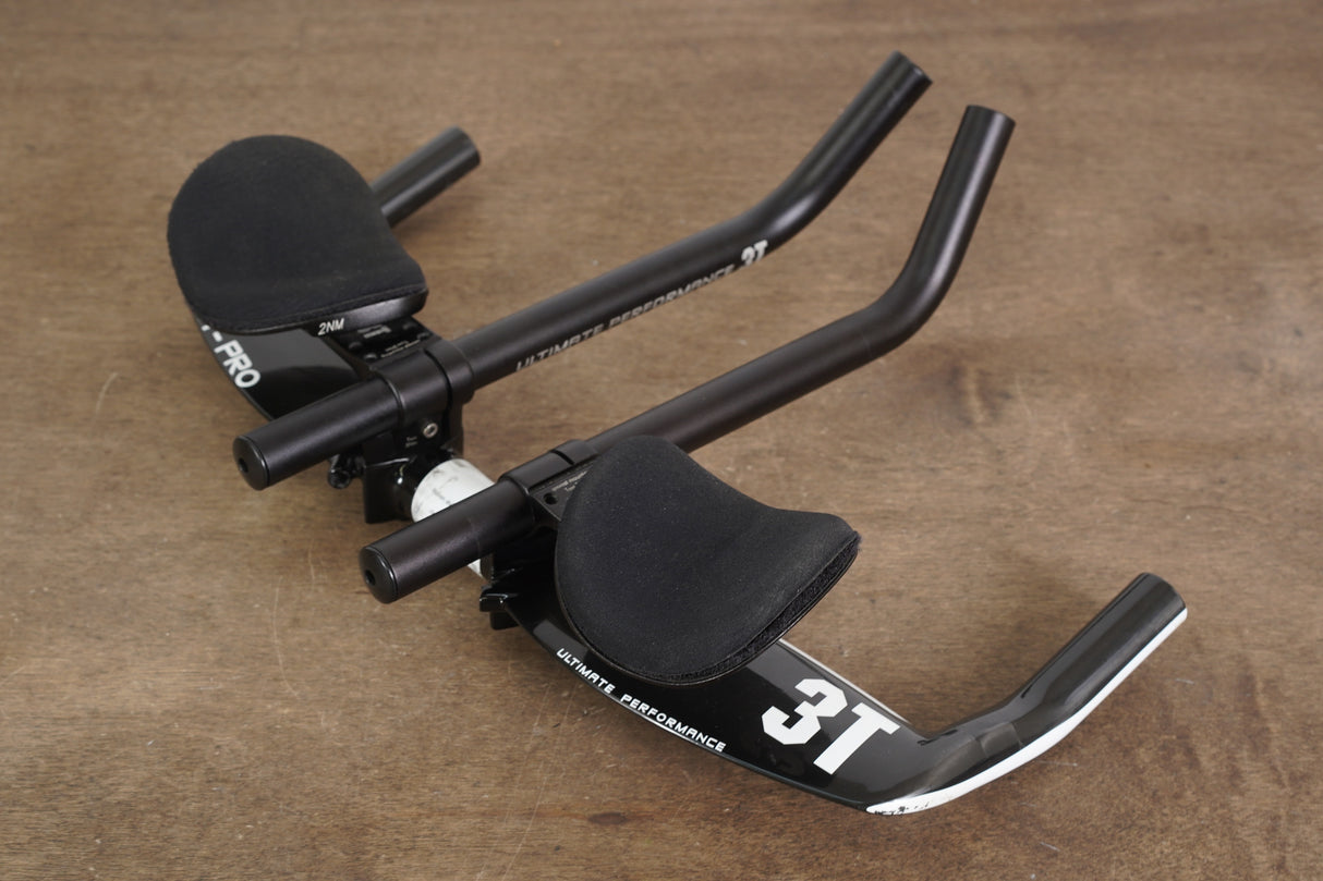 42cm 3T Aura Pro Carbon TT Triathlon Aero Base Bar Handlebar + Extensions 31.8mm