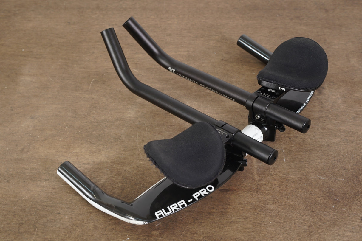 42cm 3T Aura Pro Carbon TT Triathlon Aero Base Bar Handlebar + Extensions 31.8mm
