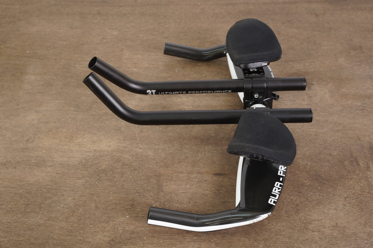 42cm 3T Aura Pro Carbon TT Triathlon Aero Base Bar Handlebar + Extensions 31.8mm