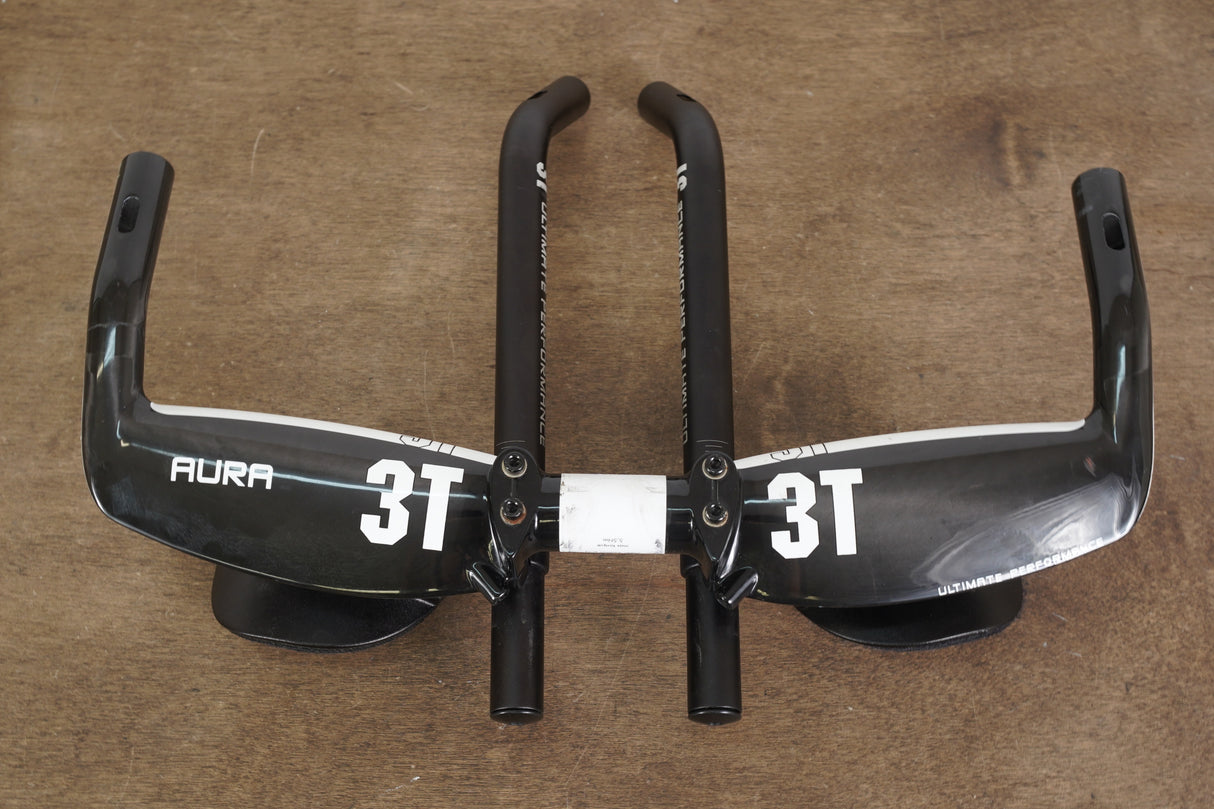 42cm 3T Aura Pro Carbon TT Triathlon Aero Base Bar Handlebar + Extensions 31.8mm