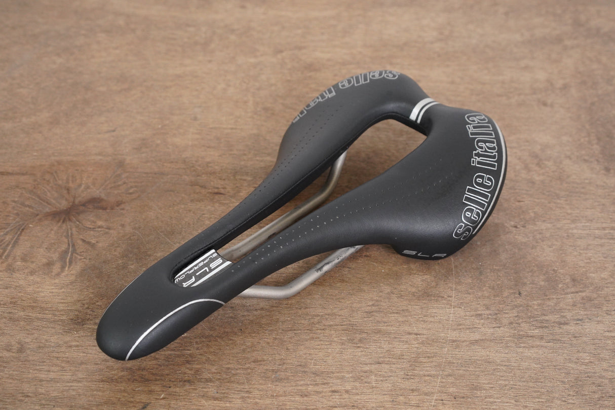 145mm Selle Italia SLR Superflow Titanium 316 Rail Road Saddle