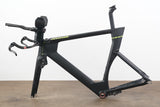 56cm Cannondale Slice RS Carbon Rim Brake TT Triathlon Frameset + Cockpit + Calipers