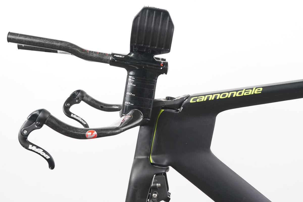56cm Cannondale Slice RS Carbon Rim Brake TT Triathlon Frameset + Cockpit + Calipers