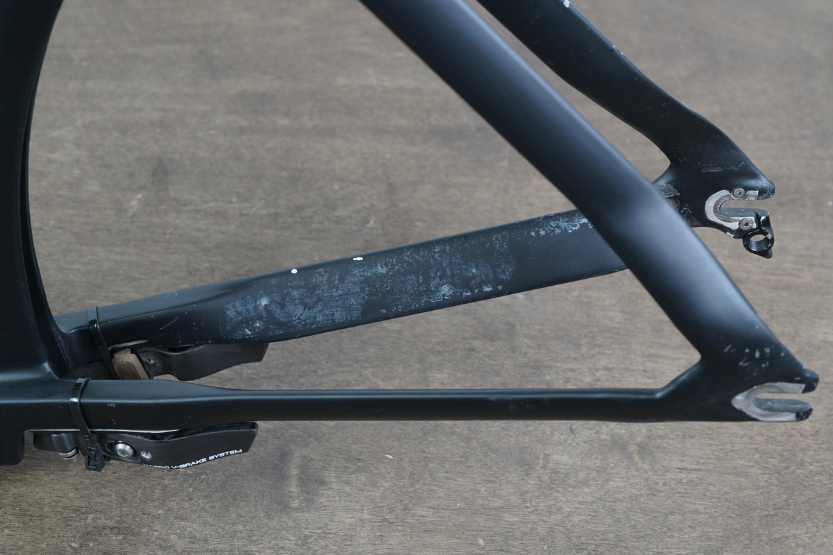 56cm Cannondale Slice RS Carbon Rim Brake TT Triathlon Frameset + Cockpit + Calipers
