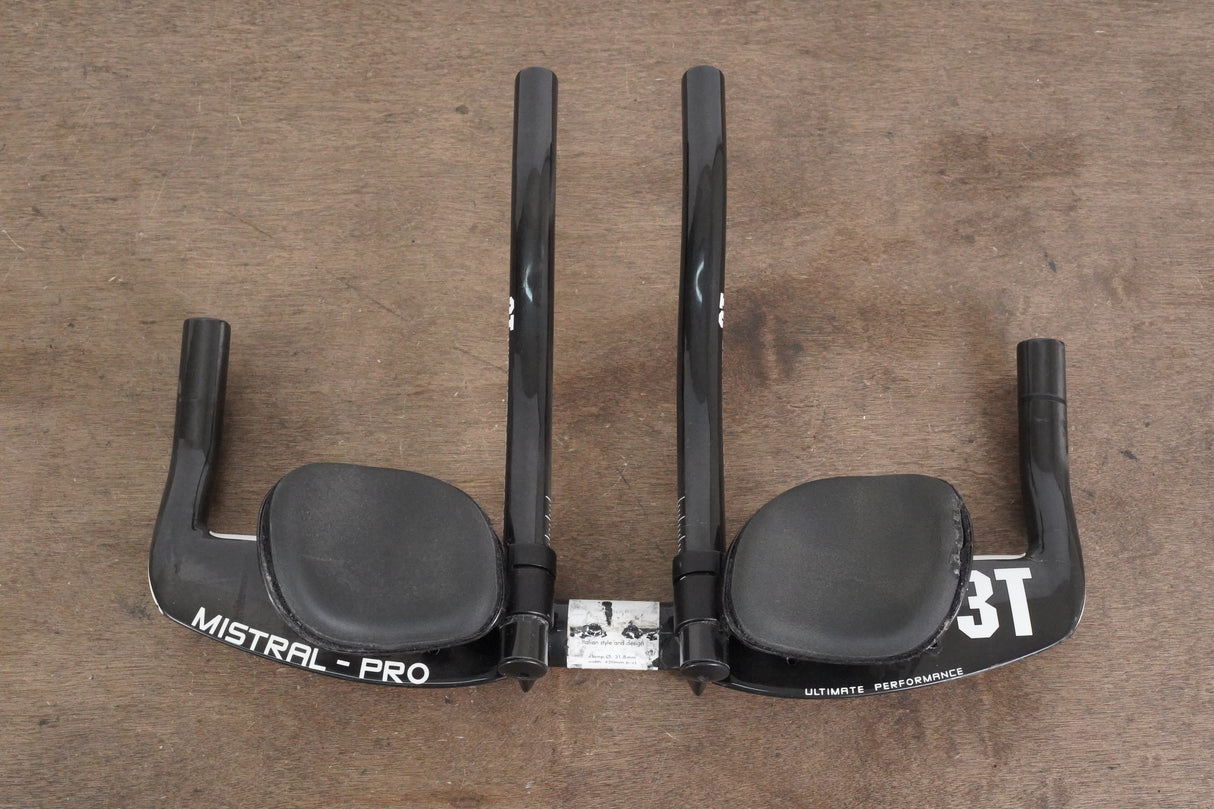 42cm 3T Mistral Pro Carbon TT Aero Base Bar + Carbon Extensions Handlebar 31.8mm