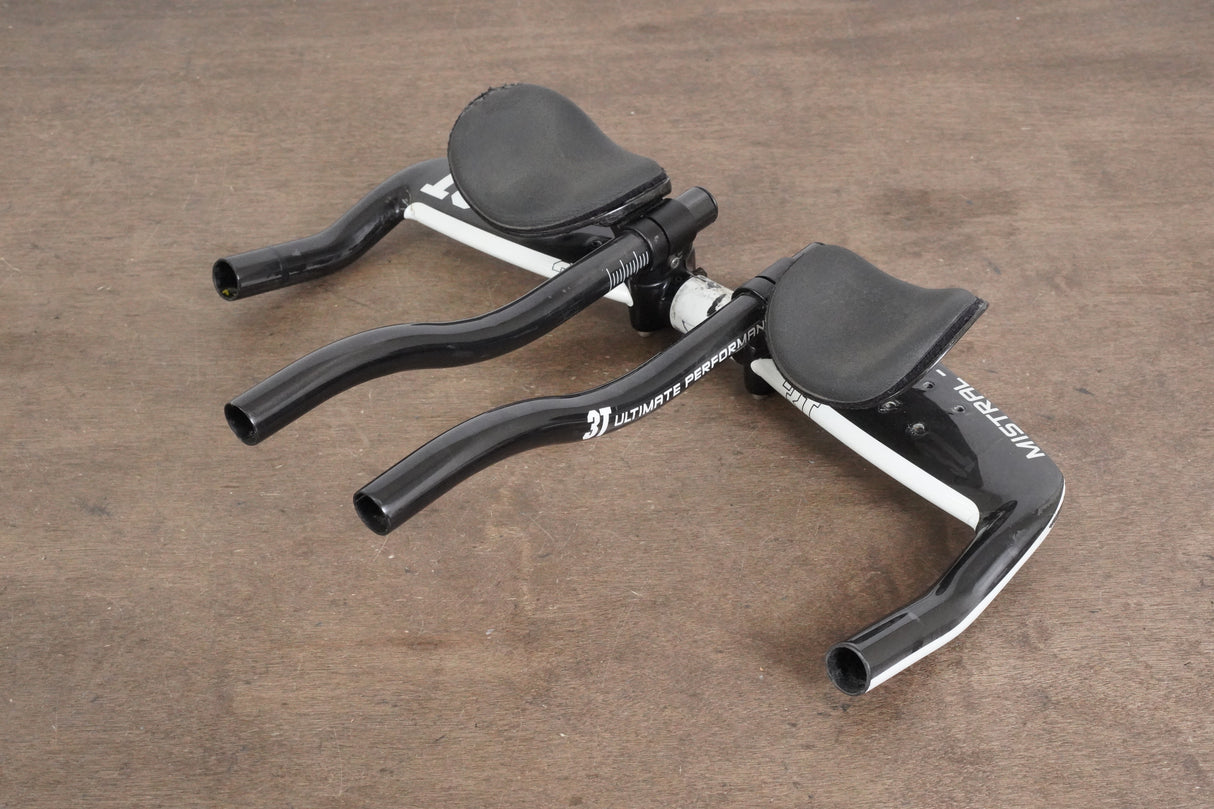 42cm 3T Mistral Pro Carbon TT Aero Base Bar + Carbon Extensions Handlebar 31.8mm