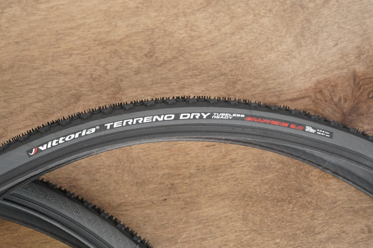 (2) 700x38C 25mm Vittoria Terreno Dry TL Graphene 2.0 Clincher Road Tires