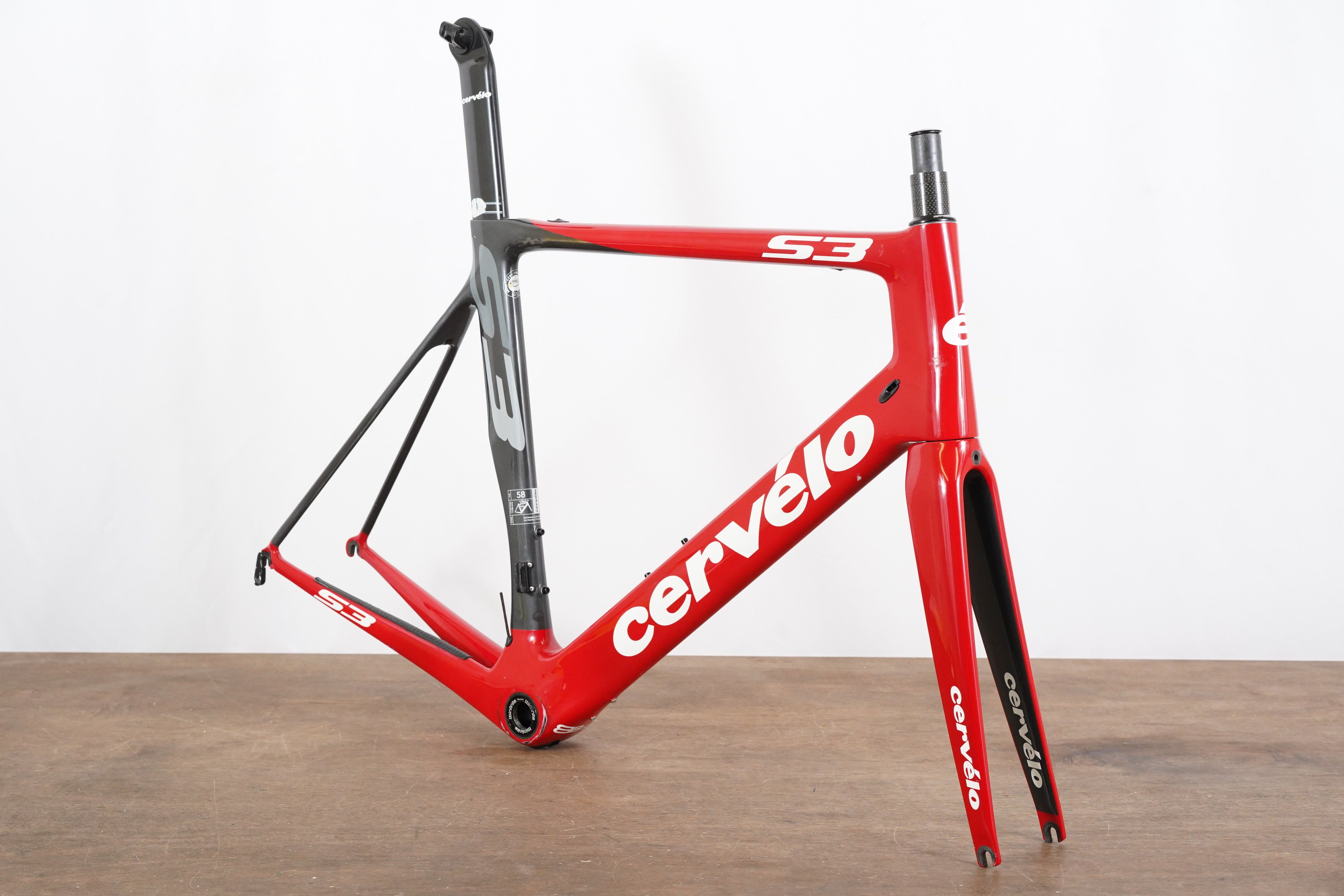 58cm Cervelo S3 Carbon Aero Rim Brake Road Frameset