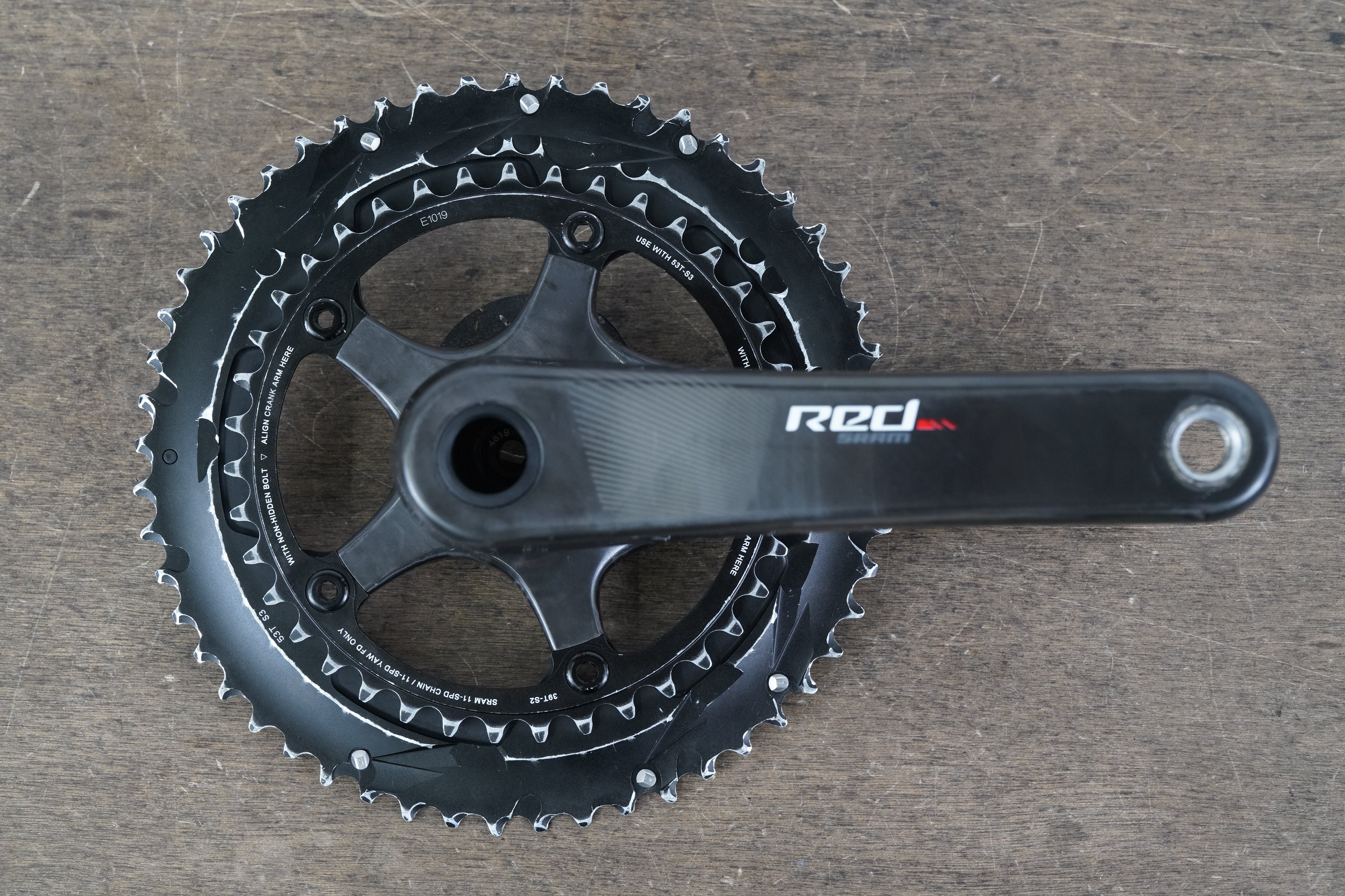 172.5mm 53/39T BB30 SRAM Red 22 Carbon Road Crankset 563g