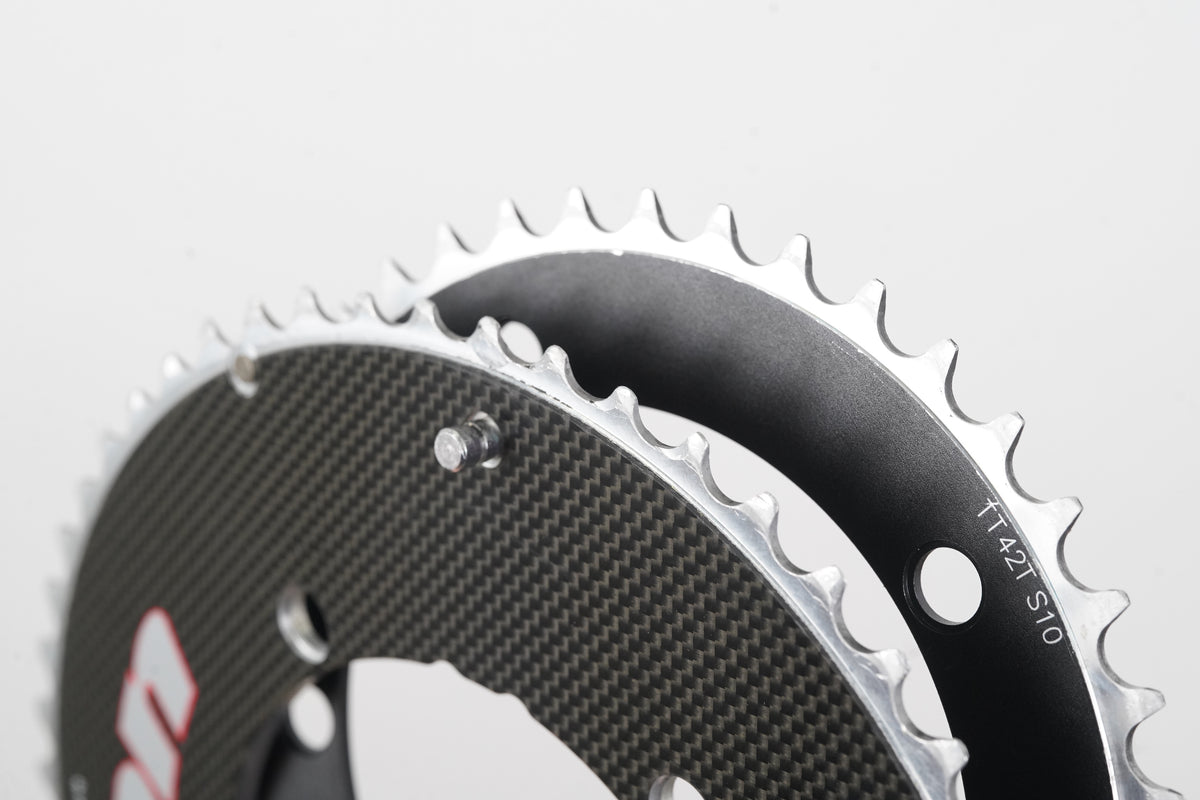 55/42T Vision Carbon TT 5x130BCD Road TT Time Trial Chainrings 300g