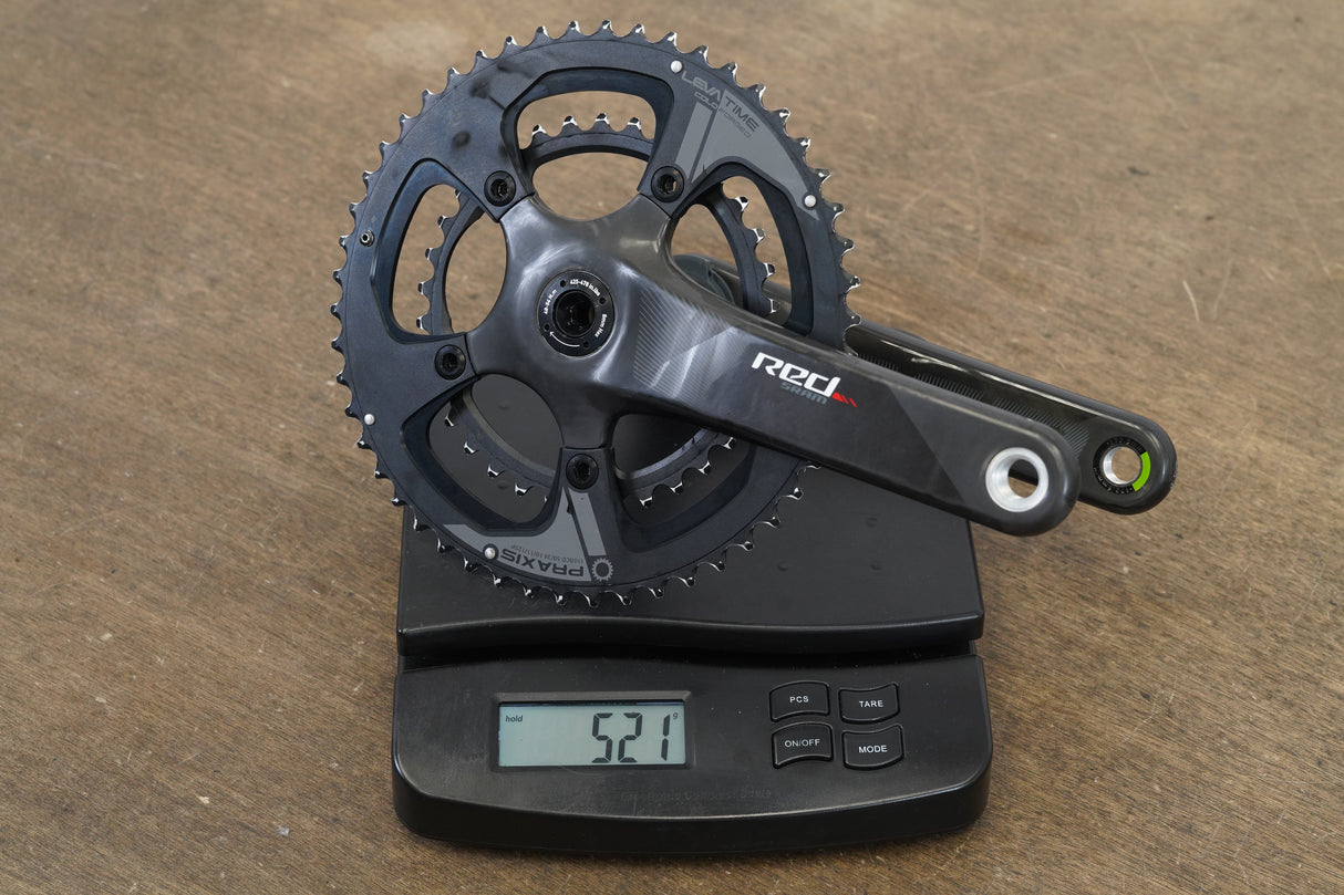 172.5mm 50/34T BB30 SRAM Red 22 Praxis Works Carbon Crankset 521g