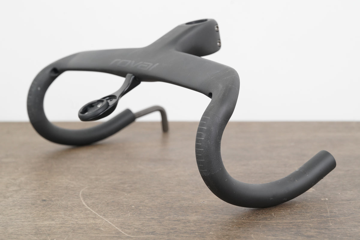 38cm 90mm Roval Rapide Carbon Integrated Barstem Handlebar + Mount 1 1/8"